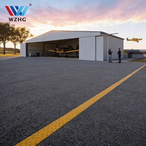 Hangar per Aerei in Acciaio Resistente di Grado Industriale per Trasporto Aereo Conforme agli Standard ASTM USA con Robusta Struttura in Acciaio - Product Image 1