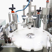 Machine de remplissage, de bouchage et d'étiquetage automatique haute performance et de haute précision pour huiles essentielles/huiles de CBD, boissons et produits chimiques, destinée aux boîtes métalliques
