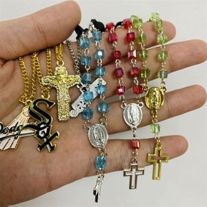 Collar de Oración con Cruz de San Benito, Imagen a Color de San Benito Verde, Rosario, Crucifijo de Jesús, Regalo de Protección, MOQ Bajo - Product Image 5