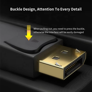 Xput ABS carcasa 4K 60Hz 1080P 12V DP <span class=keywords><strong>Cable</strong></span> de alta velocidad PVC para HDMI DP <span class=keywords><strong>Display</strong></span> <span class=keywords><strong>Port</strong></span> 1,2 <span class=keywords><strong>Cable</strong></span> macho para Monitor REPRODUCTOR DE DVD negro - Product Image 2