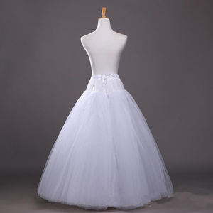 <span class=keywords><strong>Jupon</strong></span> de robe de mariée en <span class=keywords><strong>tulle</strong></span> blanc à 4 couches sans cerceaux <span class=keywords><strong>Jupon</strong></span> de mariée <span class=keywords><strong>long</strong></span> avec accessoire de style de ligne - Product Image 4