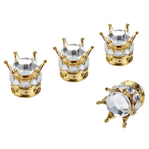 Diamond Crown Valve <b>Caps</b> For Tubeless Tire American Standard Copper Material Decorative Car Accessories - Product Image 3