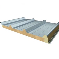 Panneau sandwich d'isolation acoustique en laine de roche avec revêtement métallique pour usage en entrepôt, design moderne