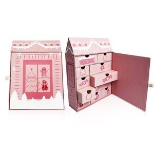 House Shaped Christmas Advent Calendar <b>Box</b> 24 Days Countdown <b>Gift</b> <b>Box</b> <b>Empty</b> Rigid Paper Drawer Calendar <b>Box</b> For Chocolate Candy - Product Image 5