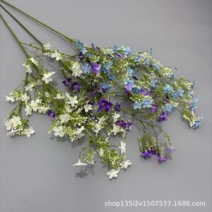 Fleurs artificielles Qiye, fleur étoilée à longue tige, fleur en soie, décoration de mariage, ornement pour la maison - Product Image 4