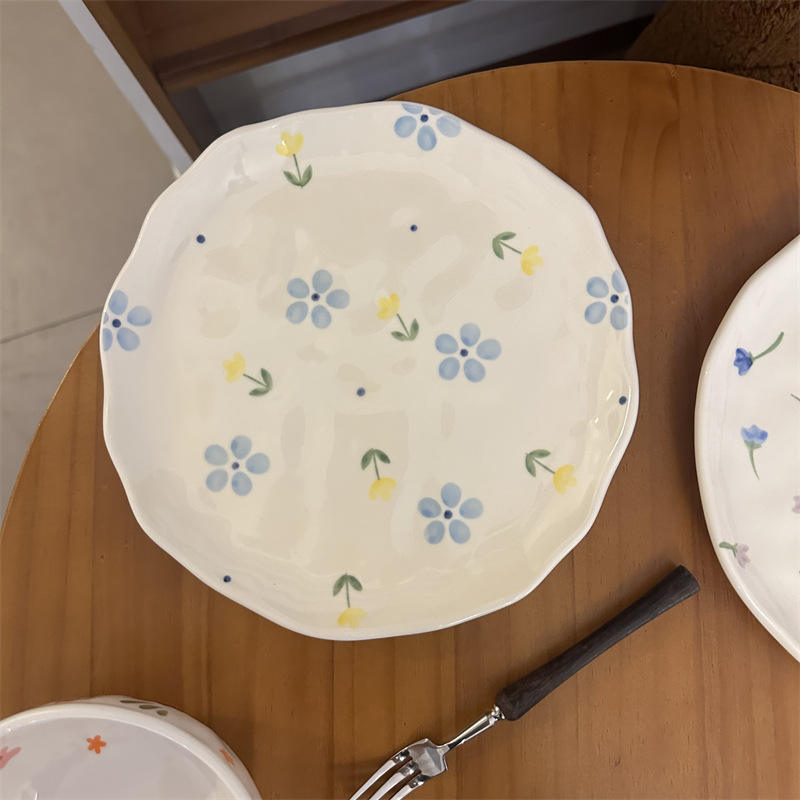 Mano pellizco placa de 8 pulgadas-tulipán amarillo