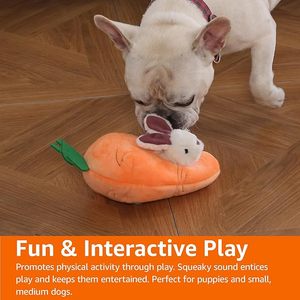 Peluche grossisti <span class=keywords><strong>nascondino</strong></span> cane cigolante coniglio e carota morbido giocattolo personalizzato animale per gioco interattivo - Product Image 3