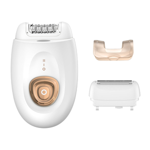 Épilateur rechargeable 2 en 1 Type-C en acier inoxydable avec brosse nettoyante pour le visage pour femmes - Product Image 1