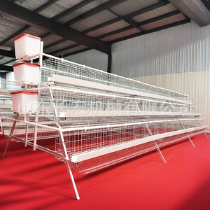 Cage à poulets de type H en acier galvanisé, équipement d'élevage automatique pour poules pondeuses - Product Image 1