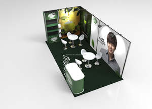 Admax บูธแสดงสินค้าอะลูมิเนียมไร้กรอบแบบเคลื่อนที่10x10 10x20ft บูธแสดงสินค้าพร้อมแบนเนอร์แบบแขวน - Product Image 4