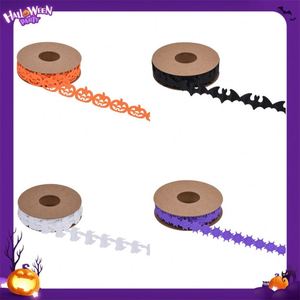 ริบบิ้นพิมพ์ลายนูนแบบอัลตราโซนิกการจัดตกแต่งเทศกาลผีฮาโลวีนค้างคาวใหม่ - Product Image 3