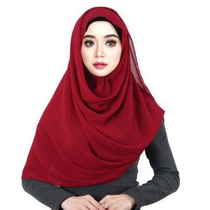 Bán Buôn Jersey Khăn Hijab Khăn Quàng Cổ Hồi Giáo <span class=keywords><strong>Hijabs</strong></span> Georgette Kuwaiti Phụ Nữ Hồi Giáo Voan Hijab Khăn - Product Image 2