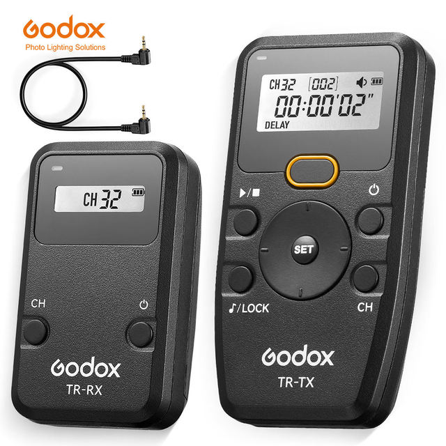 Godox 2.4GHz Wireless Timer Remote Control TR-C1 TR-N1 TR-S1 TR-P1 TR-OP12 Shutter Release for Canon Nikon Camera Photography