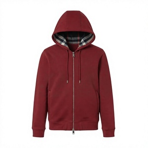 <b>Men's</b> Winter Hooded Zip Up Sweatshirt Loose Fit <b>Fleece</b> Hoodie Plaid <b>Lined</b> Casual <b>Jacket</b> - Product Image 1