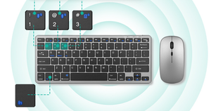 Siêu mỏng sạc BLE + 2.4G không dây thứ ba kiểm tra giả bàn phím và chuột phù hợp với bàn phím văn phòng kinh doanh và chuột - Product Image 5