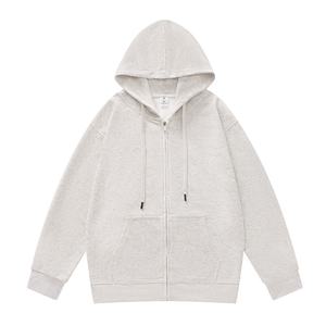 Sweat à capuche pour homme de haute qualité 100% coton 430 Gsm, épais, lourd, zippé, en molleton français, logo personnalisé, motif uni, chaud, surdimensionné, hiver - Product Image 4