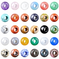 12 perles de pierres précieuses naturelles de 5 mm à grand trou pour la fabrication de bijoux et bracelets DIY, vente en gros