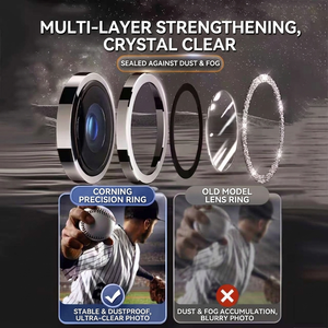 Protezione per Obiettivo Fotocamera con Glitter Diamantati e Cornice di Allineamento per <span class=keywords><strong>iPhone</strong></span> 17 <span class=keywords><strong>Pro</strong></span> Max, 9H, Anti-Impronta, Scintillante - Product Image 3