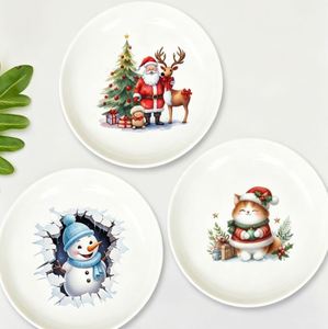 Juego de Platos Ecológicos Estilo Navideño, Platos Planos para Decoración del Hogar y Restaurantes - Product Image 3