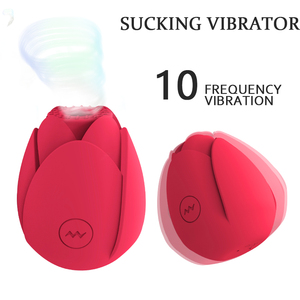 Vibrador con Forma <span class=keywords><strong>de</strong></span> Rosa para Estimulación Vaginal, Succión <span class=keywords><strong>de</strong></span> Pezones, Lamido Oral y Estimulación del Clítoris, Potente Juguete Sexual para Mujeres - Product Image 1