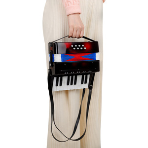 Mini accordéon 17 touches <span class=keywords><strong>8</strong></span> basses en gros, instruments à <span class=keywords><strong>clavier</strong></span> pour enfants, cadeaux jouets - Product Image 4