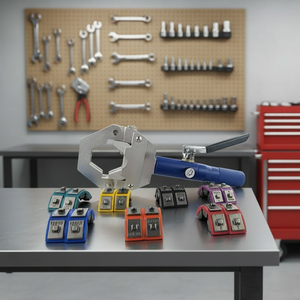 <span class=keywords><strong>Auto</strong></span> <span class=keywords><strong>Auto</strong></span> Klimaanlage Teile Hydraulik druckwerk zeug Eisen mantel AC.135.0431 Verdickter Griff Schlauch Rohrleitung anschluss Crimper - Product Image 1