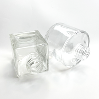 Bâtonnets en fibre de verre vides 50 ml Forme ronde Diffuseur carré Bouteille de diffuseur à roseaux