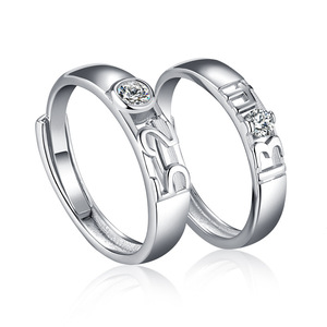 Huitan — bague numérique personnalisée pour Couple, anneau d'amour, promesse de Couple, <span class=keywords><strong>520</strong></span> & <span class=keywords><strong>1314</strong></span> - Product Image 6