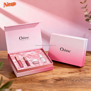 Tùy chỉnh hình chữ nhật vàng dập đặt 6 Hộp quà tặng hoa bao bì giấy với nắp vàng có sẵn - Product Image 3