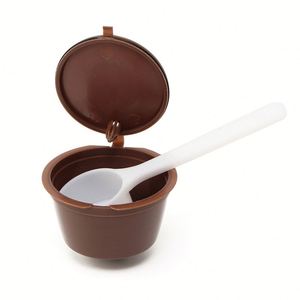 Capsule de café réutilisable, filtre à café rechargeable, cuillère, brosse, paniers filtrants, dosettes pour un goût doux et sucré - Product Image 2