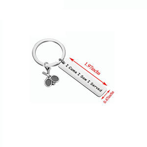 Cadeau Raquette de tennis Charm I Come I Saw I Served Porte-clés Cadeaux pour joueurs de tennis Coach Custom Wholesale - Product Image 4