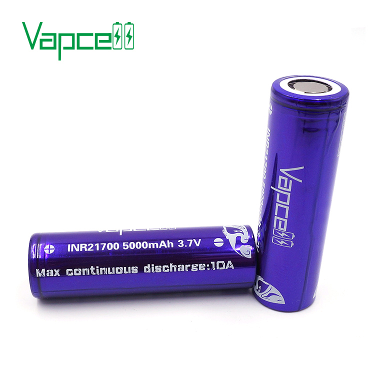 Литиевая батарея Vapcell INR21700, 5000 мАч, 10 А, батарея vapcell 21700, 21700 ячеек, 5000 мАч, 3,7 в, 10 А