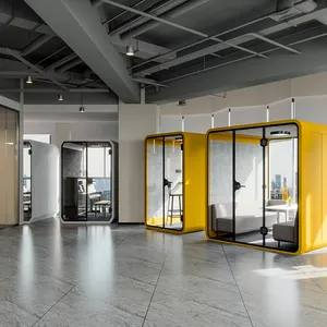 Customized 2 Person Office Pod Convenient Private Sound Proof Pod Office Phone Booth Sound Proof Recording Booth