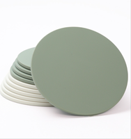 Tapis de table ronds en cuir PU imperméables et durables pour table à manger en similicuir