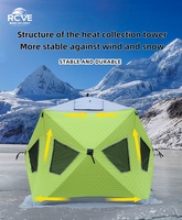 Tente de pêche sur glace pliable pour 4-5 personnes, abri d'hiver isolé avec cheminée pour le camping en plein air et les pêcheurs professionnels