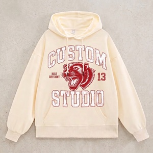 Sudadera con Capucha Personalizada con Logotipo, 300gsm, Algodón y Poliéster, Manga Larga, Unisex, Color Sólido, Corte Holgado Informal - Product Image 1