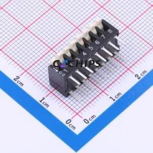 NPH08GK DIP Switch Through hole Component (THT) Switch Single Pole Single Throw 8 2.54mm 25mA - Product Image 1