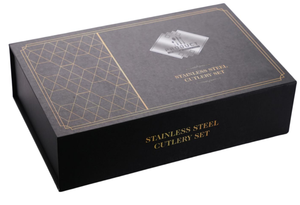 24 Stuks Roestvrijstalen Bestekset 16 Stuks Bestek Bestek Bestek Milieuvriendelijk Wegwerp Voor Feesten Vervaardigd In China - Product Image 4