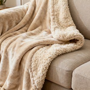 Op maat gemaakte Sherpa Fleece en Flanellen Dekbed, dubbelzijdig, ultra zacht en warm, voor de winter - Product Image 1