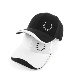 OEM sports légers course à pied cyclisme trou découpé au laser perforé hommes casquettes de golf simples à séchage rapide casquettes de baseball chapeaux vente en gros