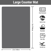 Tapis de table en silicone extra large 60*40cm/90cm/120cm pour comptoir de cuisine, tapis de protection imperméable en silicone, tapis d'artisanat