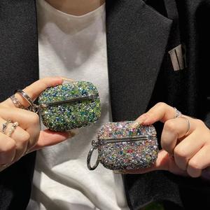 Nuevos estuches brillantes para <span class=keywords><strong>AirPods</strong></span> Pro Gen 2 con llavero <span class=keywords><strong>de</strong></span> gancho para estuches <span class=keywords><strong>Airpods</strong></span> Diamond Sparkle diseñador <span class=keywords><strong>de</strong></span> lujo - Product Image 2