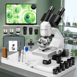 Microscope biologique LED 2000x avec caméra 1080p, mise au point automatique, prise en charge de l'affichage externe, garantie 1 an - Équipement de laboratoire pour étudiants - Product Image 3