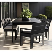 Tables et chaises de restaurant, ensemble de salle à manger en métal, banc, ensembles de jardin en corde de bistro, ensemble de chaises de table moderne en aluminium pour l'extérieur