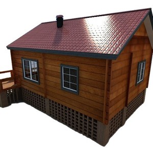 Cabane d'été traditionnelle en bois, une chambre, une salle de bain, bois traité sous pression naturel, montage facile, cabane extérieure - Product Image 5