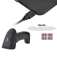 Escáner de Código de Barras Industrial OEM con Dos Años de Garantía, Lector de Código de Barras Robusto de Mano con Cable USB CCD 1D