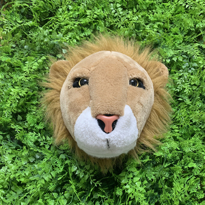 promotional cheap animal lion head wall decoration stuffed plush