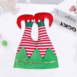 Vente flash - Décorations et cadeaux pour fêtes de Noël - Bonnet de Père Noël pour enfants et adultes - Pantalon rouge - Bonnet de clown - Pour les célébrations festives - Product Image 2