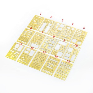 Metall Hohl lineal Nette Vorlage Fotoalbum Zeichnen Werkzeuge Metall Lineal - Product Image 1