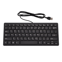 Şık USB İngiltere 78-Key QWERTY Mini kablolu klavye çok fonksiyonlu ve uyumlu ince taşınabilir dizüstü ve Tablet oyun tarzı için